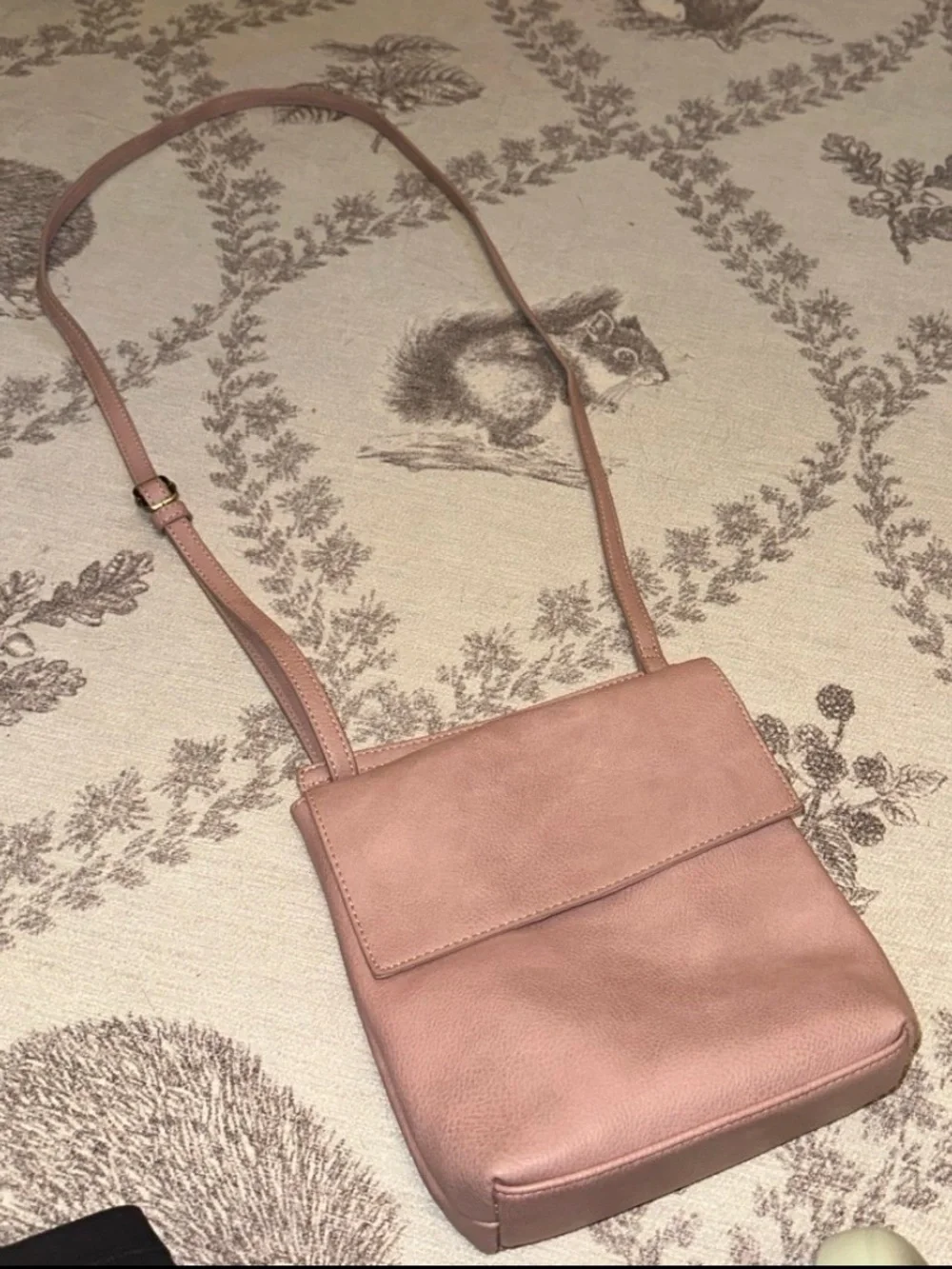 Joy Susan Women's Dusty Rose Crossbody Bag - Minimal Faux Leather Shoulder Purse - Picture 1 of 5